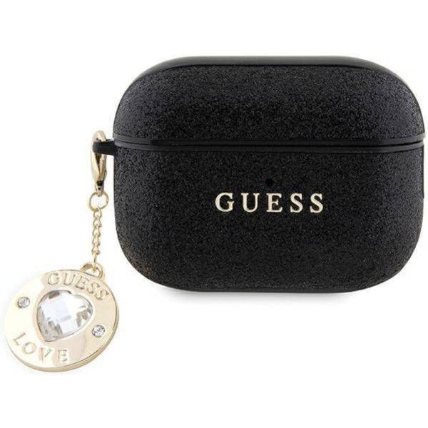Coque Guess GUAP2PGEHCDK AirPods Pro 2 (2022/2023) black Fixed Glitter Heart Diamond Charm