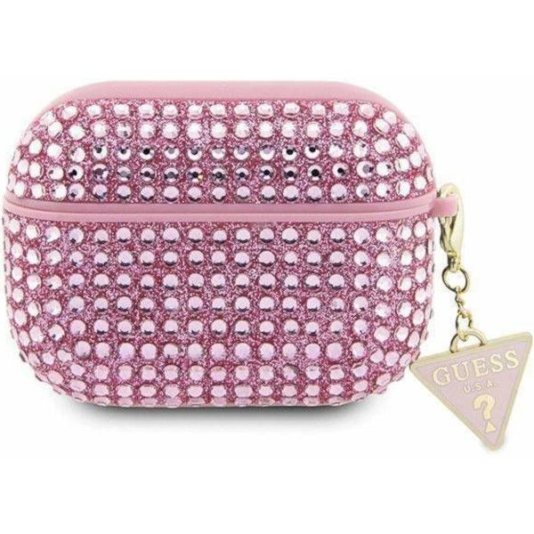 Coque Guess GUAP2HDGTPP AirPods Pro 2 (2022/2023) pink Rhinestone Triangle Charm