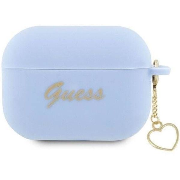 Coque Guess GUAP2LSCHSB AirPods Pro 2 (2022/2023) blue Silicone Charm Heart Collection