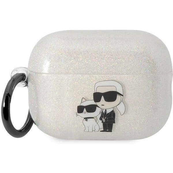 Coque Karl Lagerfeld KLAP2HNKCTGT Airpods Pro 2 (2022/2023) transparent Glitter Karl&Choupette