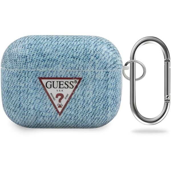 Coque Guess GUACAPTPUJULLB AirPods Pro light blue Jeans Collection