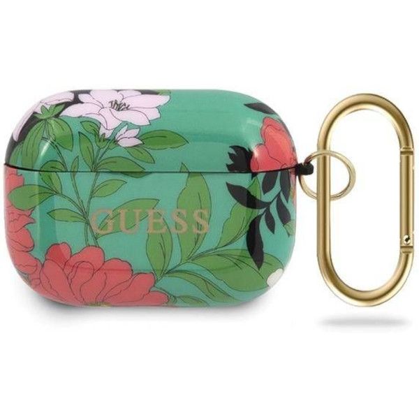 Coque Guess GUACAPTPUBKFL01 AirPods Pro green N.1 Flower Collection