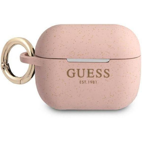 Coque Guess GUAPSGGEP AirPods Pro pink Silicone Glitter