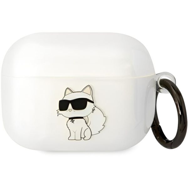 Coque Karl Lagerfeld KLAPHNCHTCT Airpods Pro transparent Ikonik Choupette