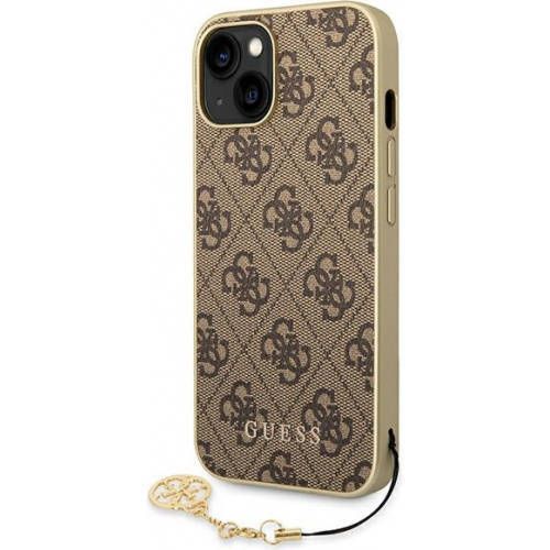 Coque Guess iPhone 15/14/13 6.1" brown hardcase 4G Charms Collection