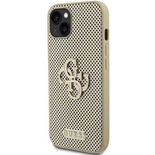 Coque Guess iPhone 15/14/13 6.1" gold hardcase Perforated 4G Glitter
