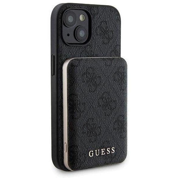 Coque Guess iPhone 15 6.1" hardcase + Powerbank 5000mAh MagSafe black 4G Metal Logo