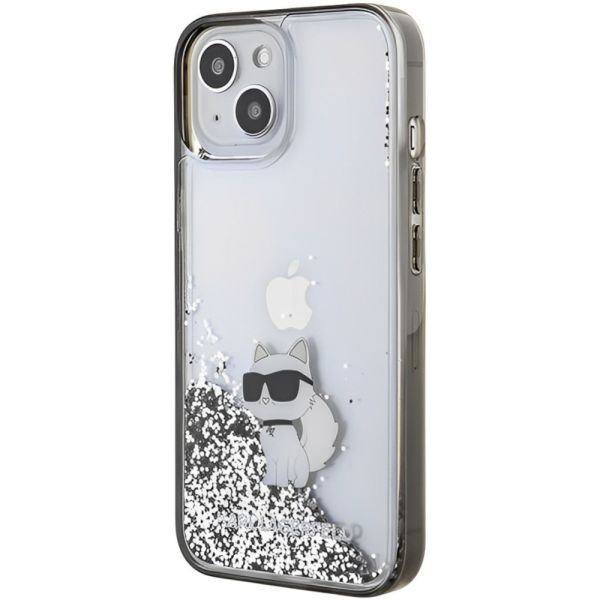 Coque Karl Lagerfeld KLHCP15SLKCNSK iPhone 15/14/13 6.1" transparent hardcase Liquid Glitter Choupette