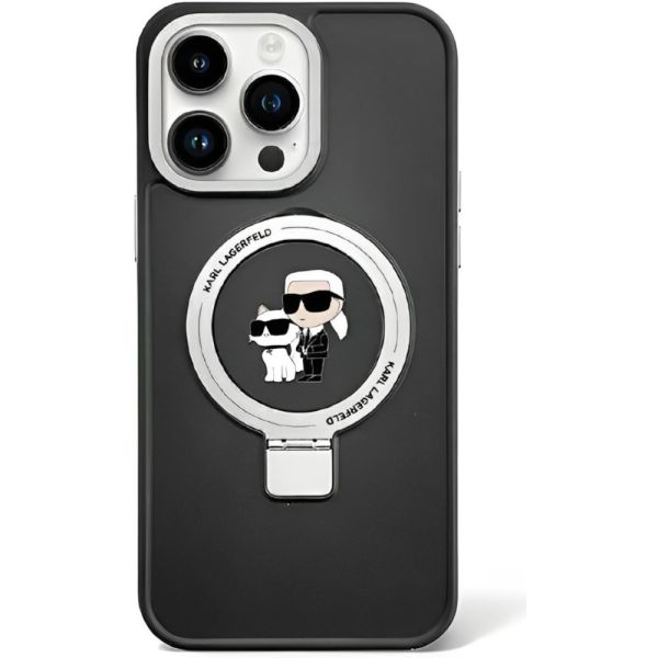Coque Karl Lagerfeld KLHMP15MHMRSKHK iPhone 15 Plus/14 Plus 6.7" black hardcase Ring Stand Karl Head MagSafe