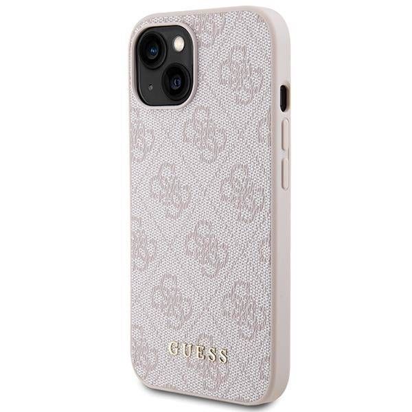 Coque Guess iPhone 15 Plus/14 Plus 6.7" pink hard case 4G Metal Gold Logo