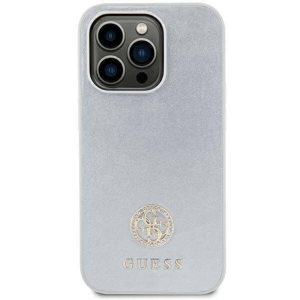 Coque Guess iPhone 15 Plus/14 Plus 6.7" silver hardcase Strass Metal Logo