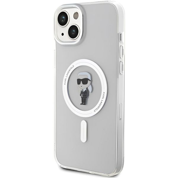 Coque Karl Lagerfeld KLHMP15MHFCKNOT iPhone 15 Plus/14 Plus 6.7" transparent hardcase IML Ikonik MagSafe