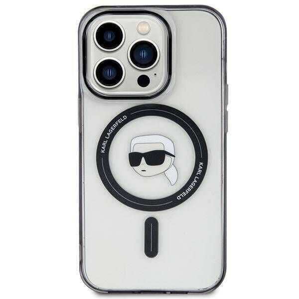 Coque Karl Lagerfeld KLHMP15MHKHNOTK iPhone 15 Plus/14 Plus 6.7" transparent hardcase IML Karl`s Head MagSafe