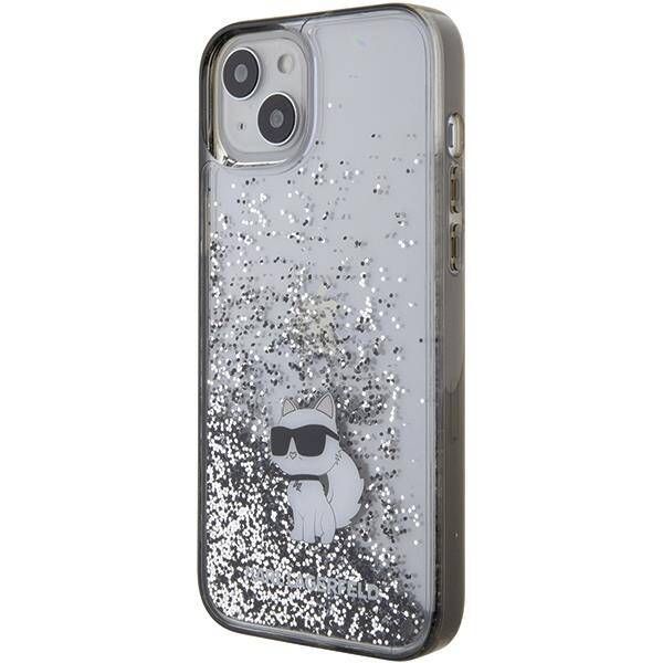 Coque Karl Lagerfeld KLHCP15MLKCNSK iPhone 15 Plus/14 Plus 6.7" transparent hardcase Liquid Glitter Choupette