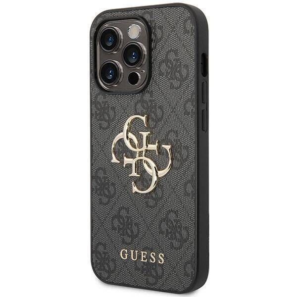Coque Guess iPhone 15 Pro 6.1" grey hardcase 4G Big Metal Logo