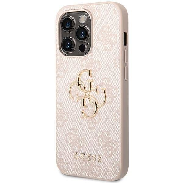 Coque Guess iPhone 15 Pro 6.1" pink hardcase 4G Big Metal Logo