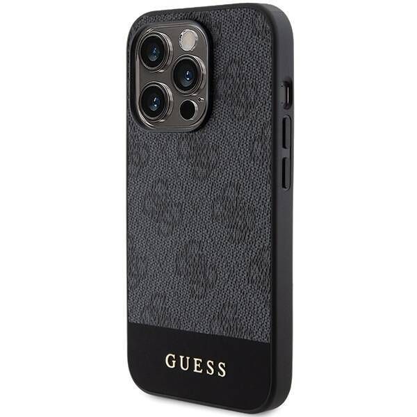 Coque Guess iPhone 15 Pro 6.1" grey hardcase 4G Stripe Collection