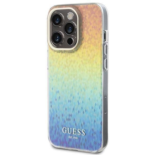 Coque Guess iPhone 15 Pro 6.1" Multicolour hardcase IML Faceted Mirror Disco Iridescent