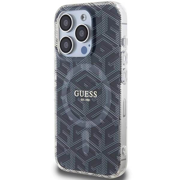 Coque Guess iPhone 15 Pro 6.1" black hardcase IML GCube MagSafe