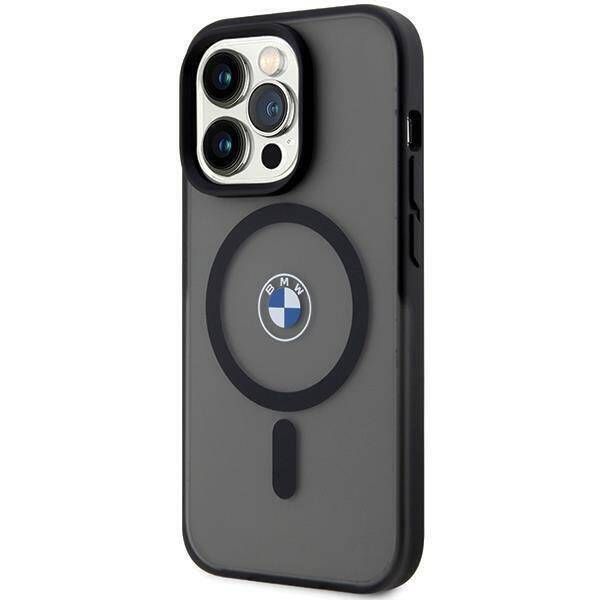 Coque BMW iPhone 15 Pro Max Black Hardcase IML Signature MagSafe