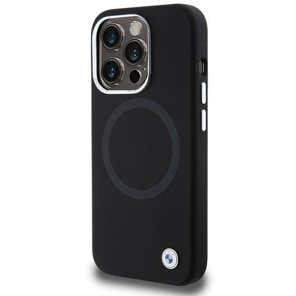 Coque BMW  iPhone 15 Pro Max 6.7" black Signature Liquid Silicone MagSafe