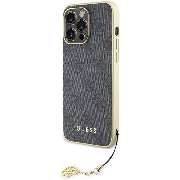 Coque Guess iPhone 15 Pro Max 6.7" grey hardcase 4G Charms Collection