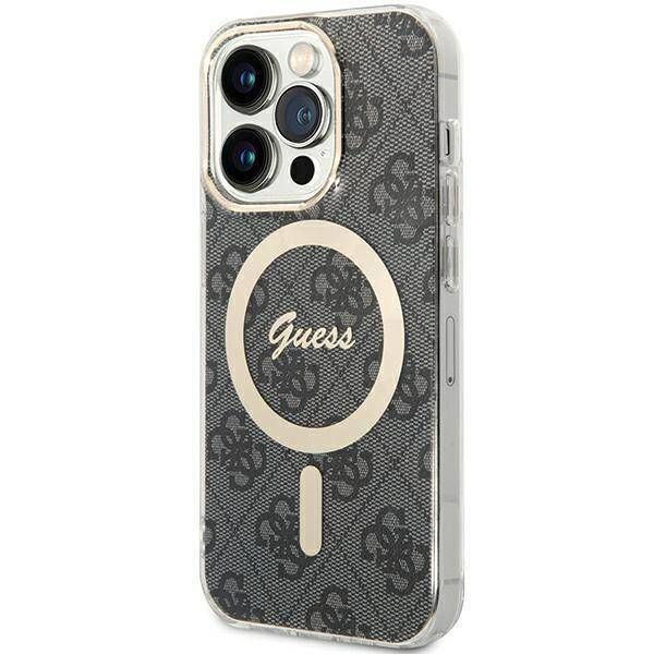 Coque Guess iPhone 15 Pro Max 6.7" black hardcase IML 4G MagSafe
