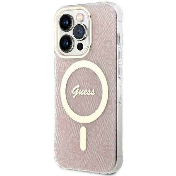 Coque Guess iPhone 15 Pro Max 6.7" pink hardcase IML 4G MagSafe