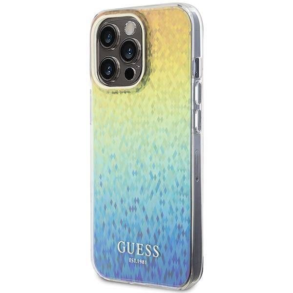 Coque Guess iPhone 15 Pro Max Multicolored Hardcase IML Faceted Mirror Disco Iridescent