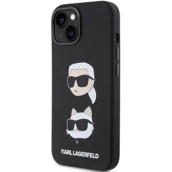 Coque Karl Lagerfeld KLHCP15MSDHKCNK iPhone 15 Plus/14 Plus 6.7" black Silicone Karl&Choupette Head