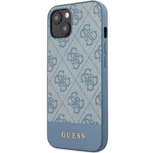 Coque Guess iPhone 15/14/13 6.1" blue hardcase 4G Stripe Collection