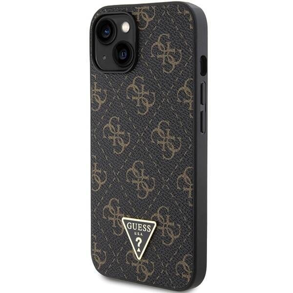 Coque Guess iPhone 14/15/13 6.1" black hardcase 4G Triangle Metal Logo