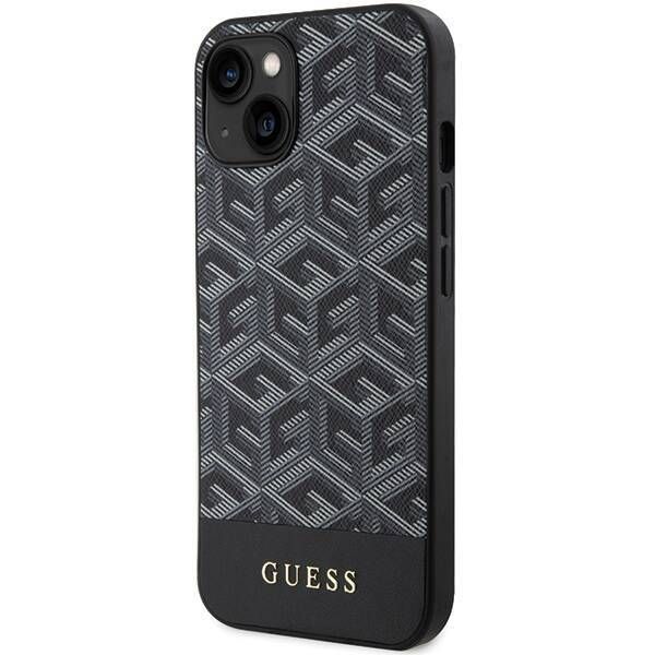Coque Guess iPhone 15/14/13 6.1" black hardcase GCube Stripes MagSafe