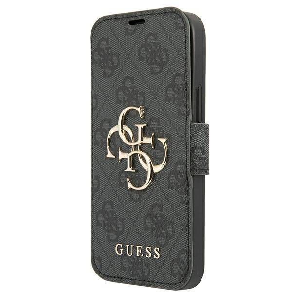 Coque Guess iPhone 13 Pro/13 6,1" grey book 4G Big Metal Logo