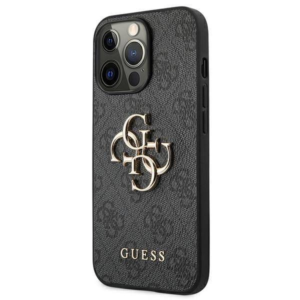 Coque Guess iPhone 13 Pro Max Gray Big Metal Logo