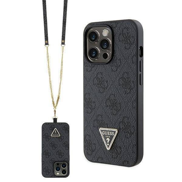Coque Guess iPhone 13 Pro/13 6.1" black hardcase Crossbody 4G Metal Logo