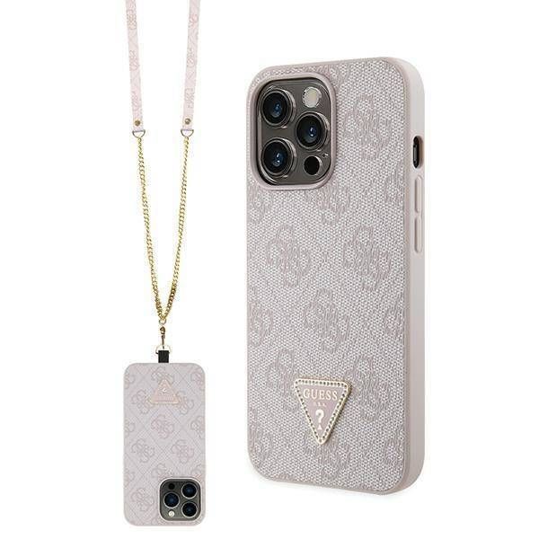 Coque Guess iPhone 13 Pro/13 6.1" pink hardcase Crossbody 4G Metal Logo