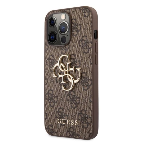 Coque Guess iPhone 13 Pro Max Brown Hardcase 4G Big Metal Logo