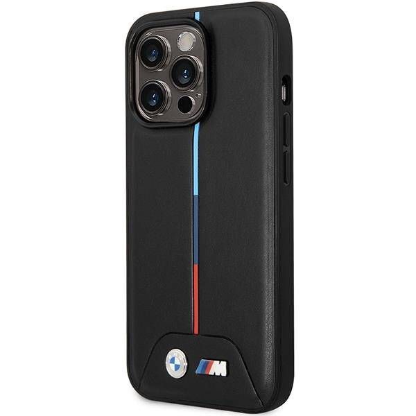Coque BMW iPhone 13 Pro Max 6.7" black Quilted Tricolor MagSafe