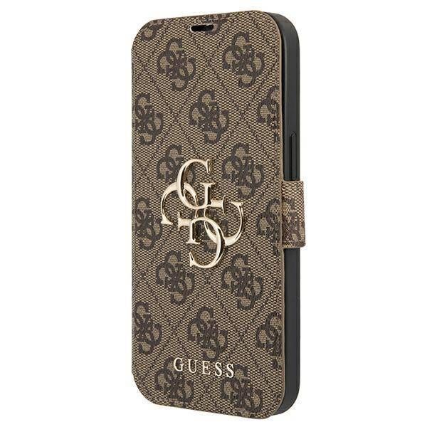 Coque Guess iPhone 13 Pro Max 6,7" brown book 4G Big Metal Logo