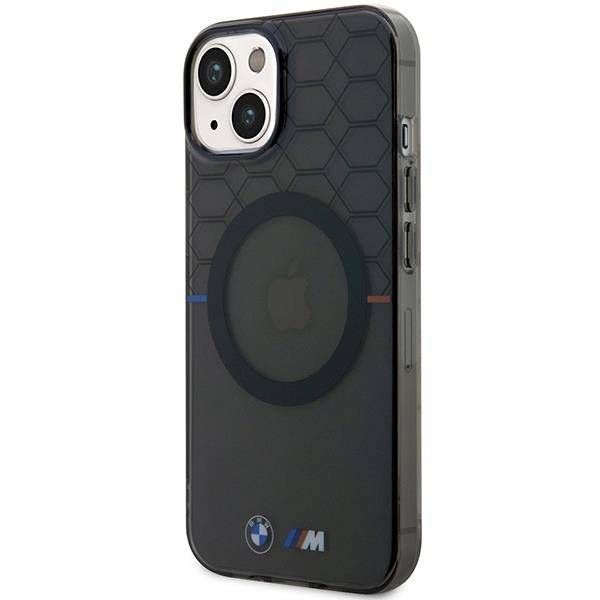 Coque BMW iPhone 14/15/ 13 6.1" grey Pattern MagSafe