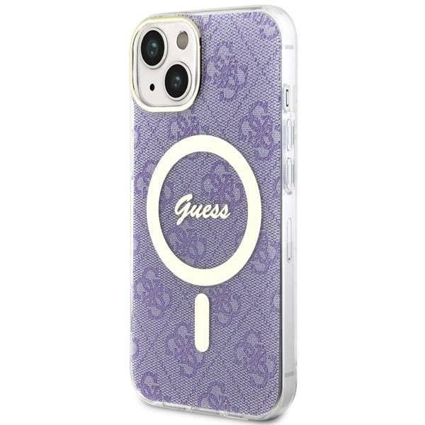 Coque Guess iPhone 14/15/13 6.1" purple hardcase 4G MagSafe