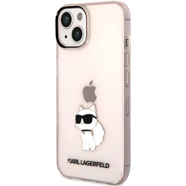 Coque Karl Lagerfeld KLHCP14SHNCHTCP iPhone 14/15/13 6,1" pink hardcase Ikonik Choupette