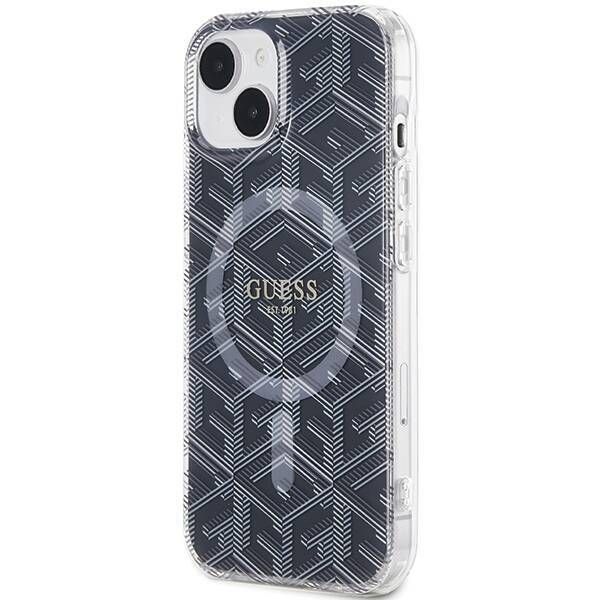 Coque Guess iPhone 15 Plus/14 Plus 6.7" black hardcase IML GCube MagSafe