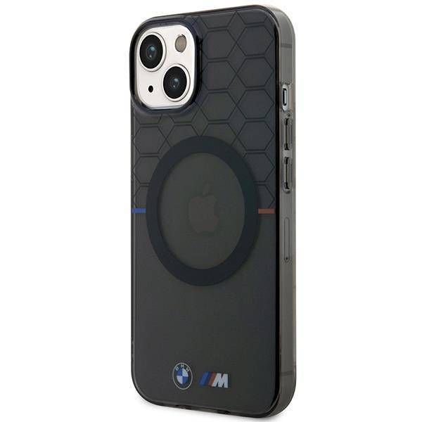 Coque BMW iPhone 14 Plus/15 Plus 6.7" grey Pattern MagSafe