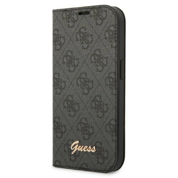 Coque Guess iPhone 14 Plus/15 Plus 6.7" black book 4G Vintage Gold Logo