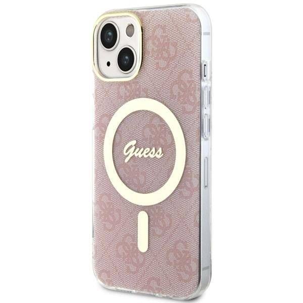 Coque Guess iPhone 14 Plus/15 Plus 6.7" pink hardcase 4G MagSafe
