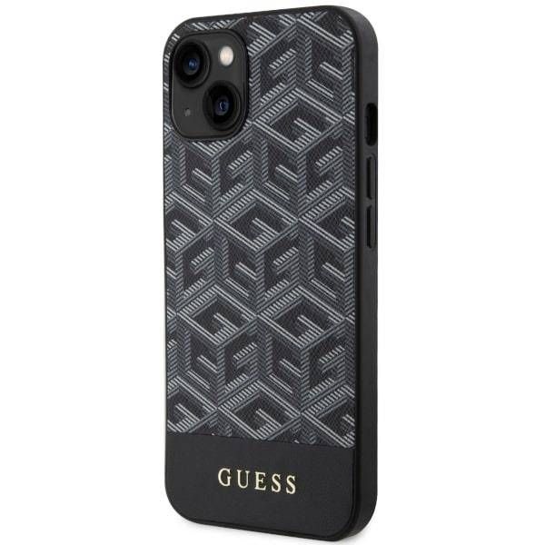 Coque Guess iPhone 14 Plus/15 Plus 6.7" black hardcase GCube Stripes MagSafe