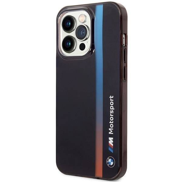 Coque BMW iPhone 14 Pro 6.1" black IML Tricolor Stripe
