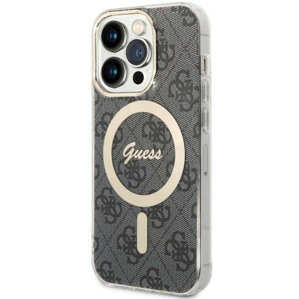 Coque Guess iPhone 14 Pro 6.1" black hardcase 4G MagSafe